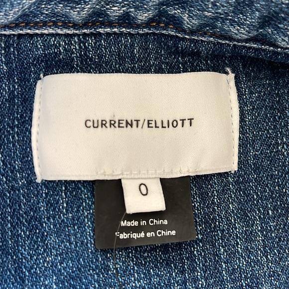 CURRENT/ELLIOTT Denim Jean Jumpsuit Cropped Coverall One Piece - Picture 10 of 11